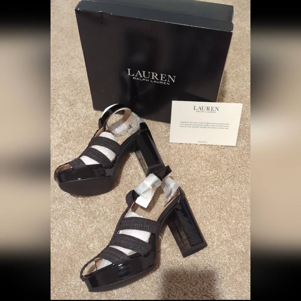 Lauren Ralph Lauren Heels Metallic Shimmer